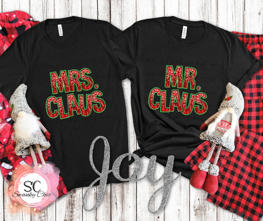 Pam Stokes Hunter — Mr. Claus: 2X, black, crewneck tee