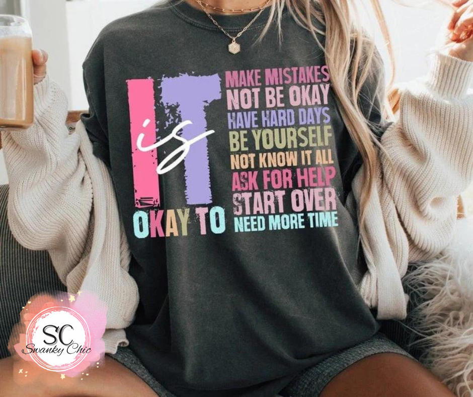 Kelsey Shepherd — It is ok: XL, mystery color (no black/gray), crewneck tee