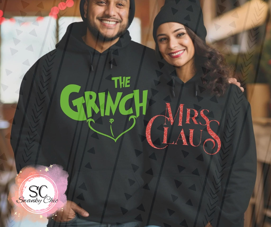 Kristen Lynne — Mrs Claus: 2X, black, crewneck sweatshirt