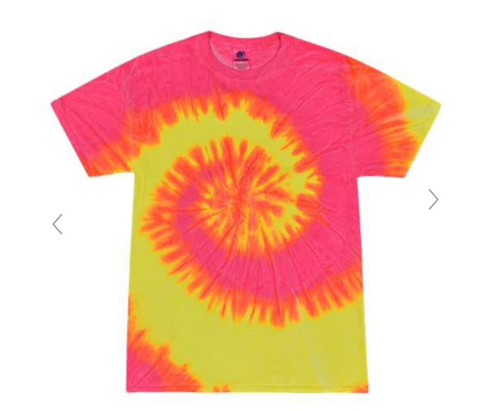 Candi Taylor-Hill — MaMa checkered: Small, neon pink/orange/yellow tie dye, crewneck tee