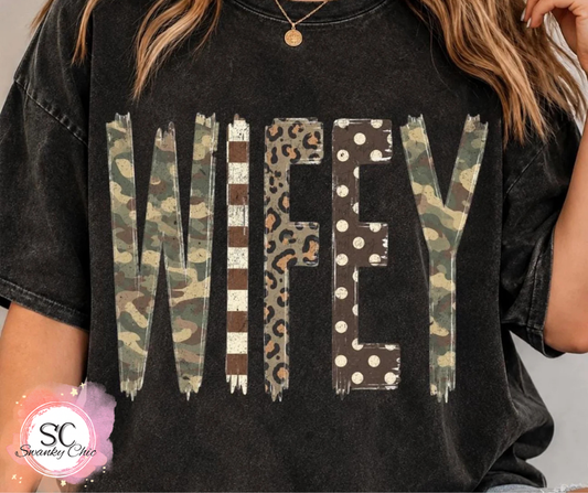 Lora Littrell — Wifey: Large, deep Heather, crewneck sweatshirt (BC if possible)