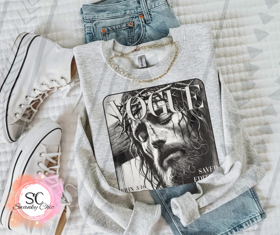 Michelle Spalding — VOGUE saved edition: Large, ash, crewneck sweatshirt