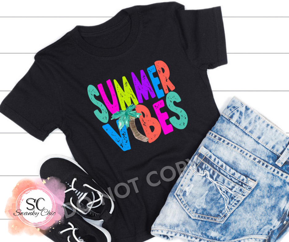 Brittany Leaver-Woodbury — Summer Vibes: Medium, black, crewneck tee