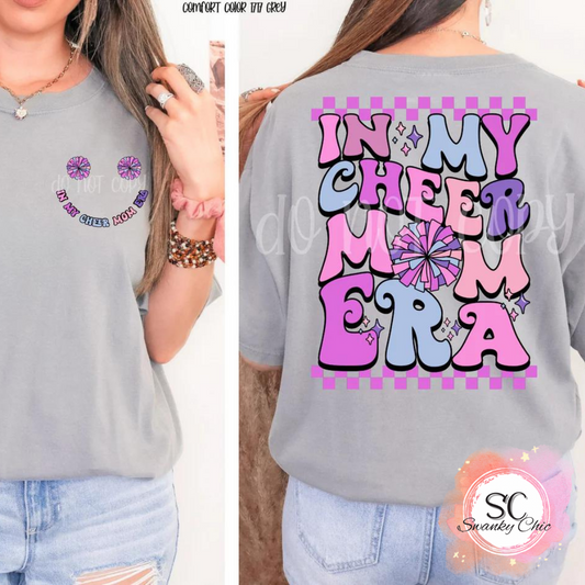 Samantha Arnold Powell — (F+B)In my cheer mom era: XL, Charcoal/black, NL raglan tee
