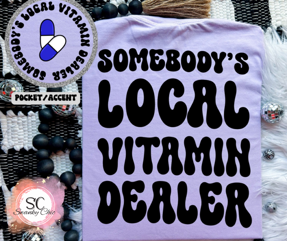 Jessica Vasquez — Somebody’s local vitamin dealer (f+b): 2X, light purple, crewneck tee