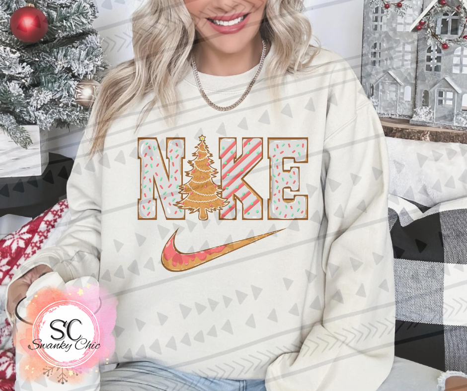 Hayley Jo Loos — NIKE tree cookies: XS, 9002 Oatmeal, crewneck sweatshirt