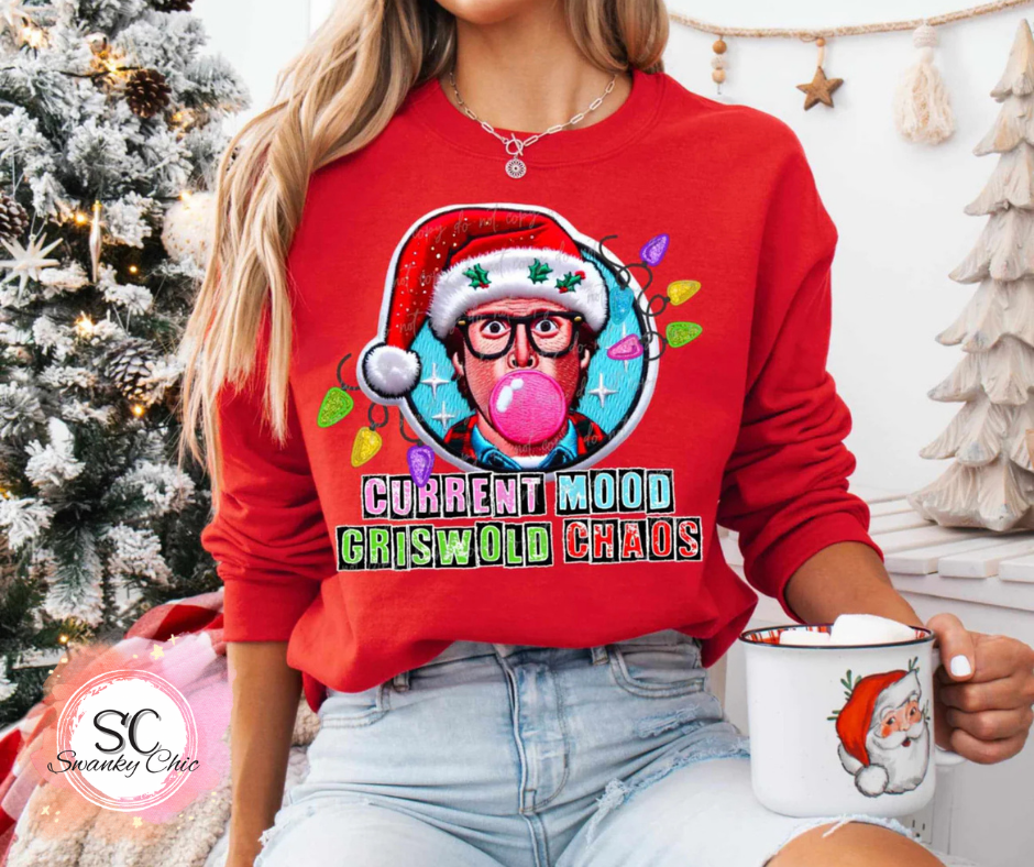 Casey Pitcher — Current mood Griswold chaos: Medium, (no red or white), crewneck sweatshirt