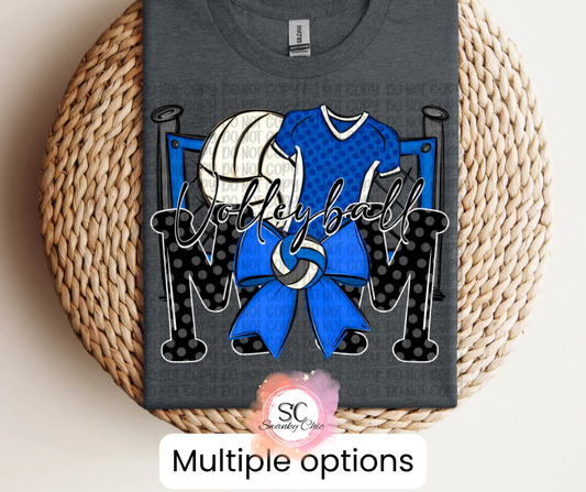 Angi Symons — Volleyball Mom Blue: Large, dark grey, crewneck tee