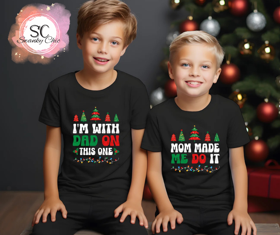 Kristen Lynne — Mom made me do it: Adult medium, black, crewneck tee