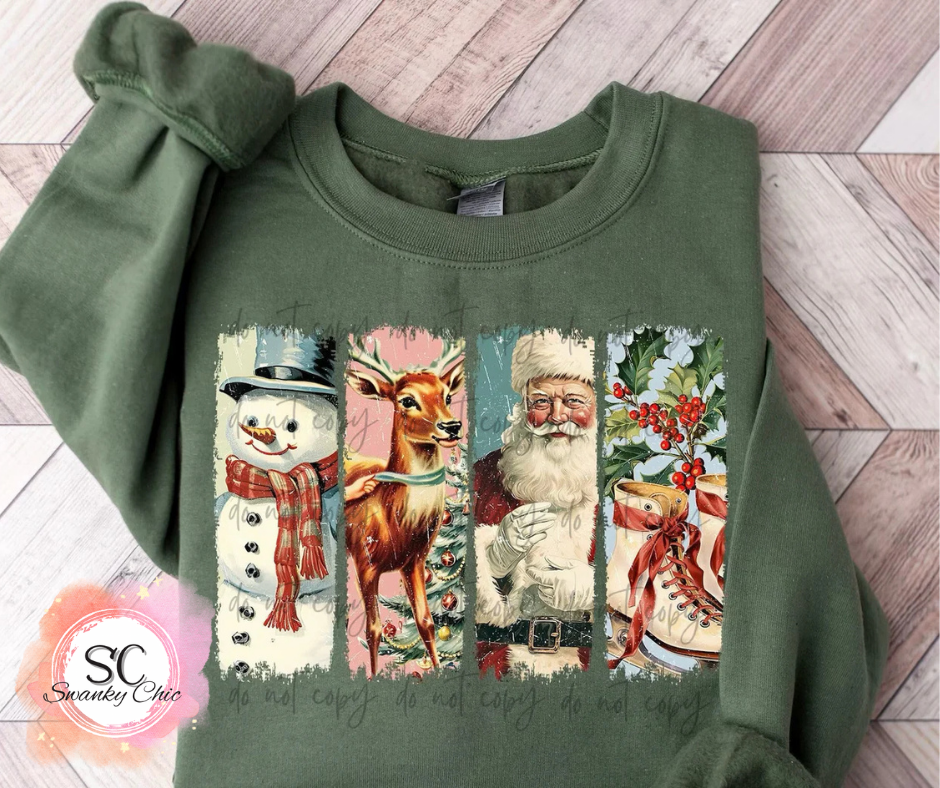 Elizabeth Spalding — Vintage Christmas: Large, military green, long sleeve tee