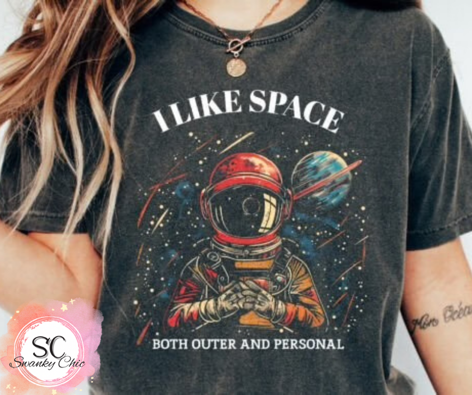 Emily Debney — I like space: XL, as is, crewneck tee