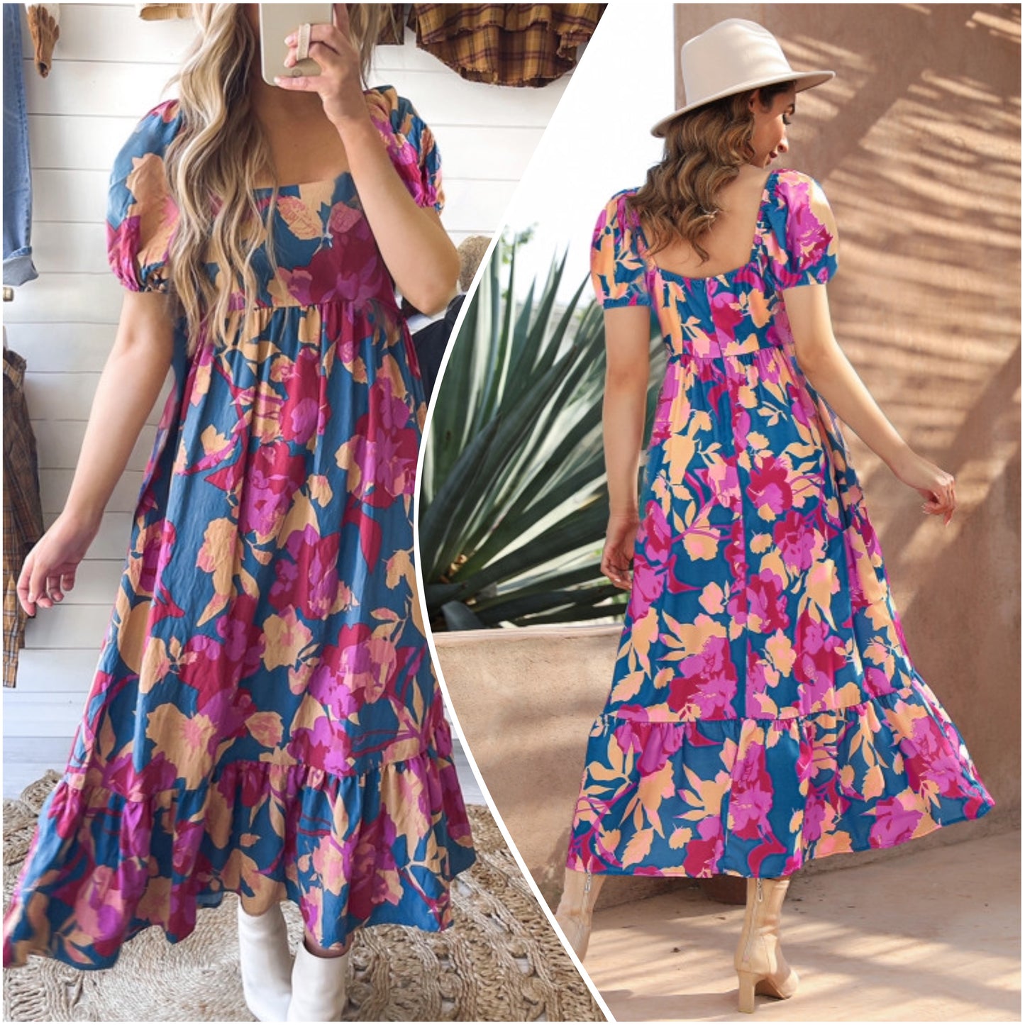Kelli Sanders — XL, floral high waisted dress