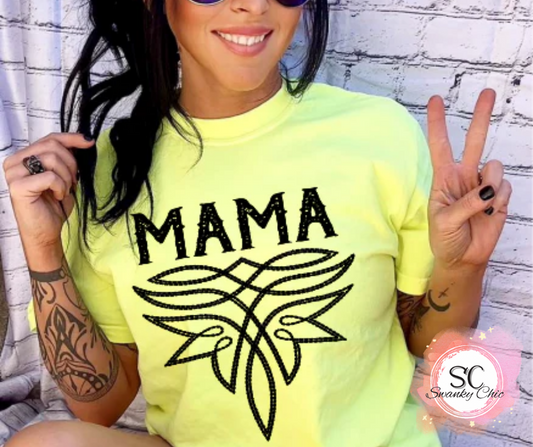 Ashley Ridgeway Slaven — Mama boot stitch: 2X, Heather stone, crewneck tee