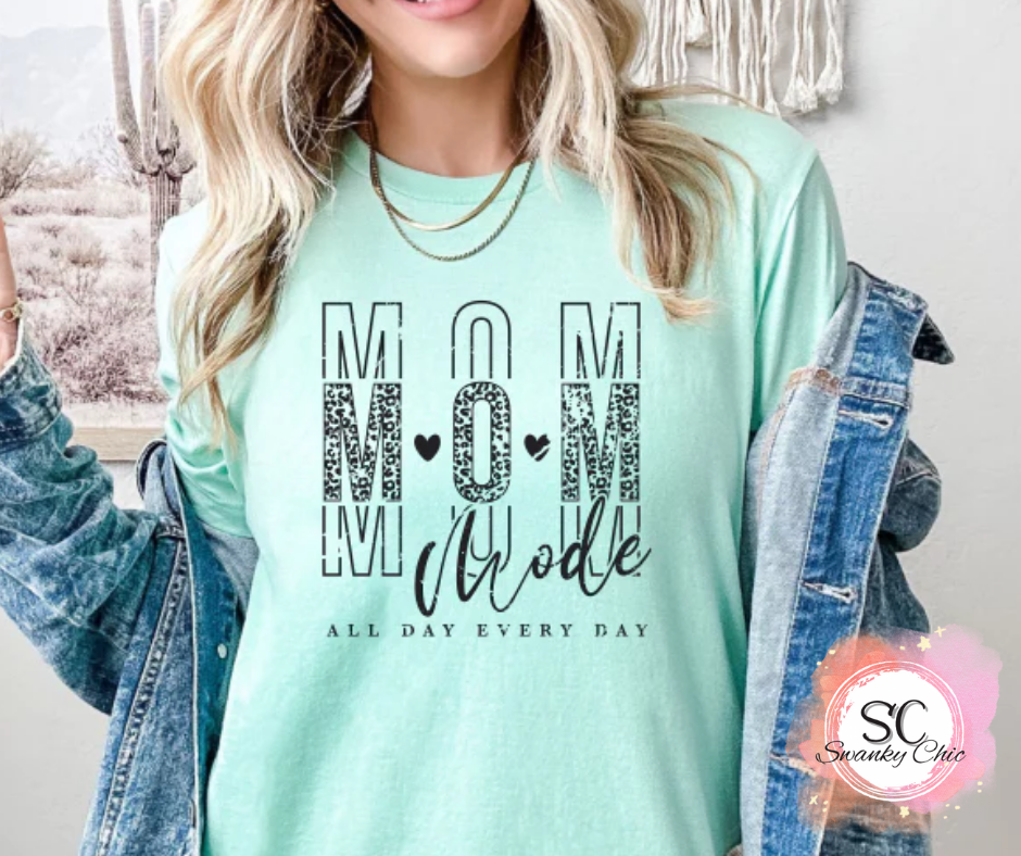 Jessica Vasquez — Mom mode all day every day: 2X, mint, crewneck tee