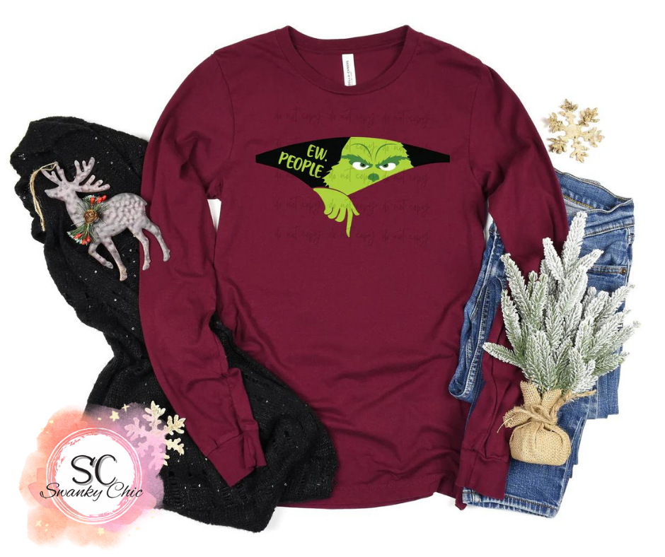 Rebeckah Rieder Hester- EW people: Medium, maroon, long sleeve tee