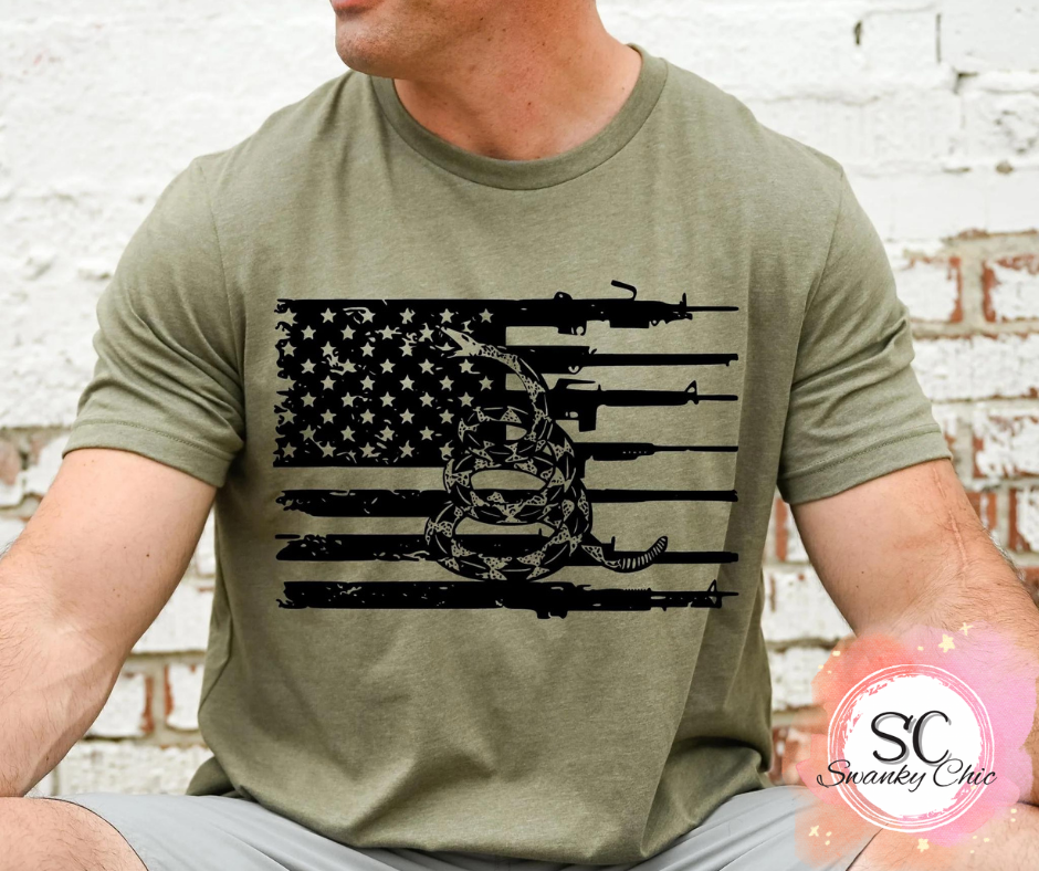 Alyssa Snyder — Don’t tread on me: Youth Large, Heather olive, crewneck tee