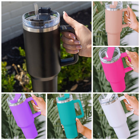 RaeAnn Kennedy — teal 40 oz stainless steel cup