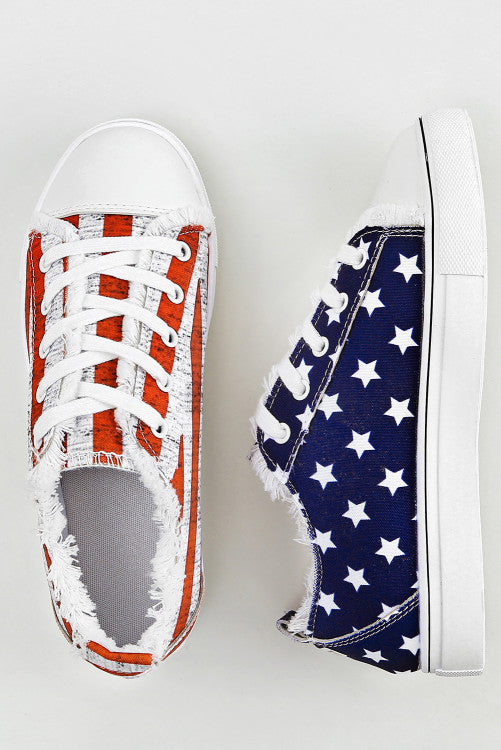 Sarah Cotter — size 8, patriotic shoes
