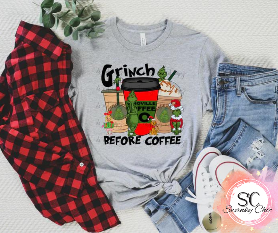 Jade Jones — Grinch before coffee: X-Large, surprise color, hooded sweatshirt