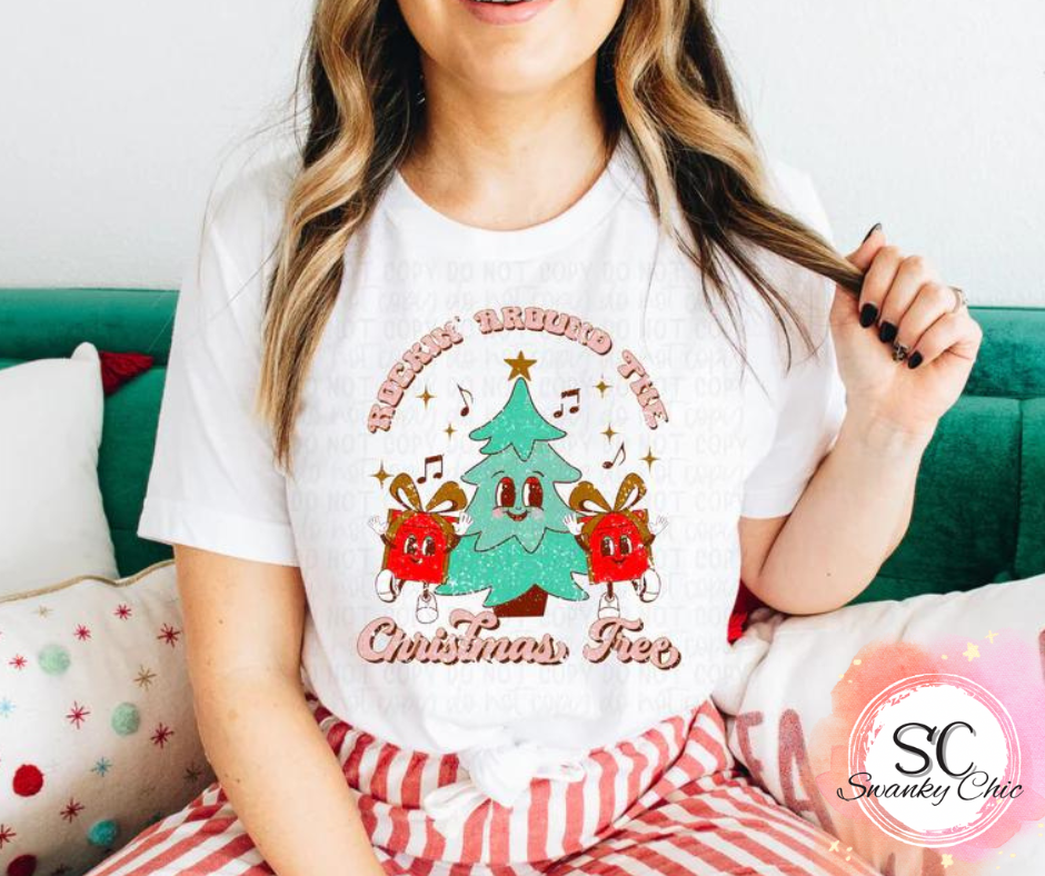 Brittany Martin — Rockin’ around the Christmas tree: Youth Medium, (no white), hooded sweatshirt