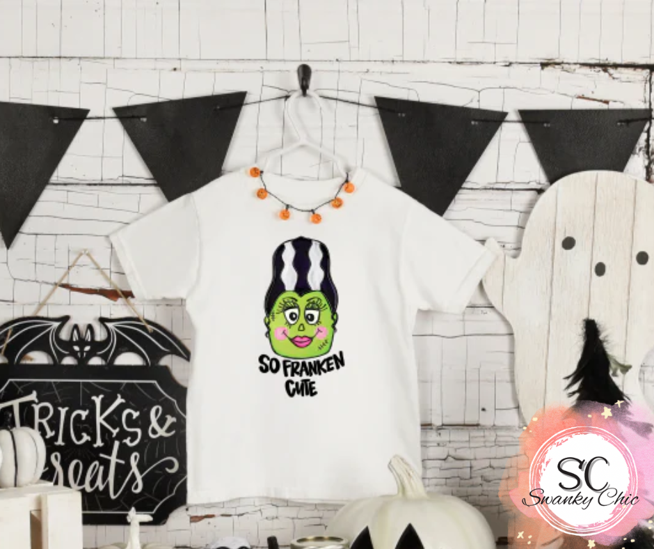Courtney Byrd — So Franken cute (girls): 18 mos, white, crewneck tee