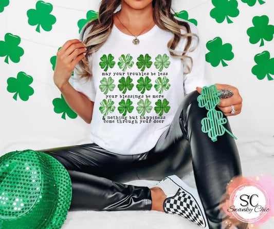 Susan Marie — ☘️ May your troubles be less: Large, white long sleeve tee