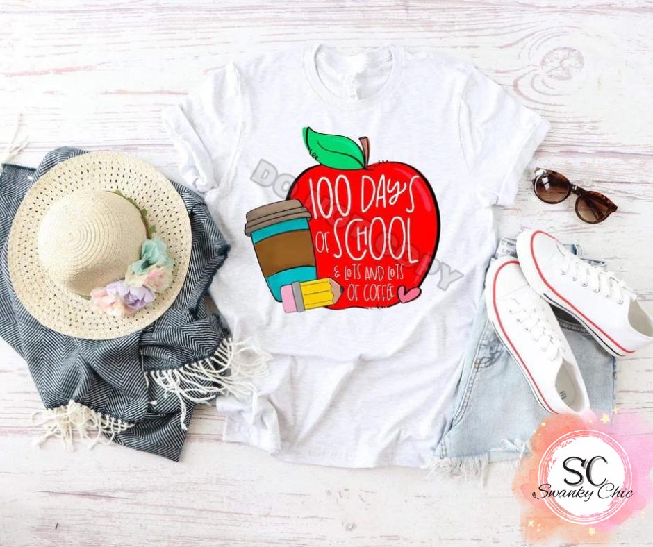 Kelsey Shepherd — 100 days of school + coffee: XL, (no white), long sleeve tee