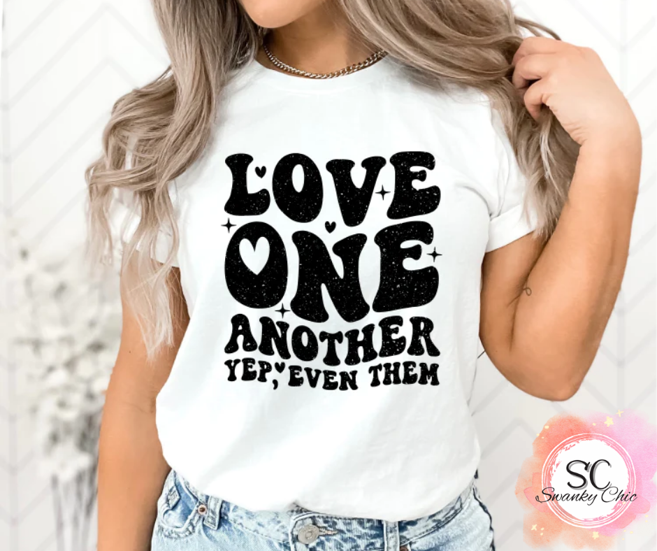 Priscilla Miller Ward — Love one another: Large, Heather true royal, crewneck tee