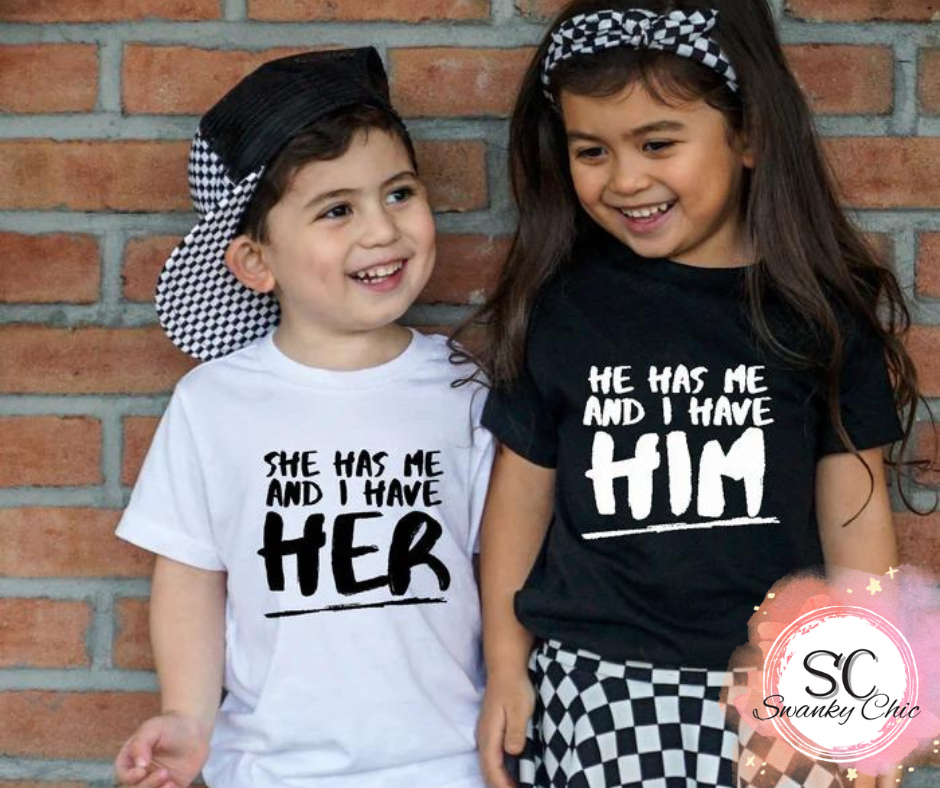 April Beach — I have him: Youth XL, white, crewneck tee