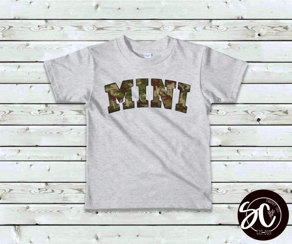 Kaylynn Mitchell — Mini Camo (boy): 12 mos, long sleeve onesie (no white)