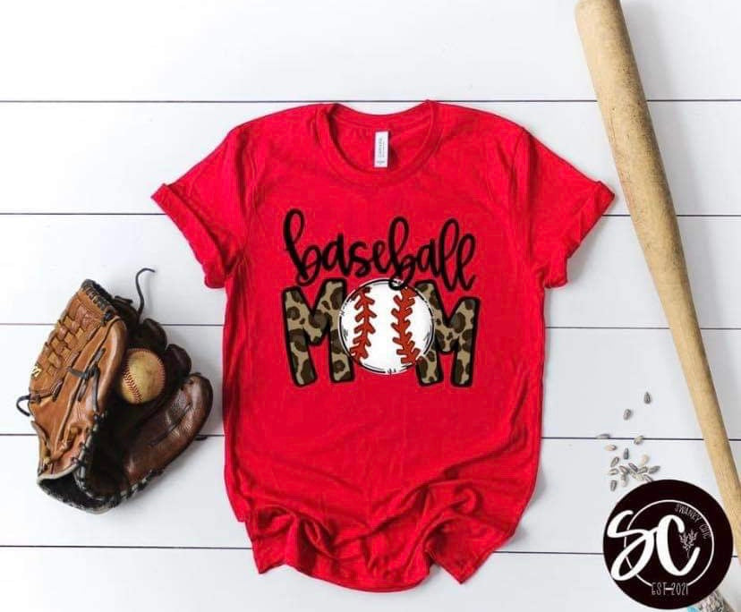 Jessica Hill Adcock — Baseball M⚾️M: 3X, red, crewneck tee