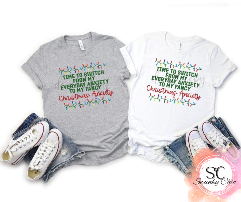 Destini Le Ann — Holiday Anxiety: Small, athletic heather, crewneck tee