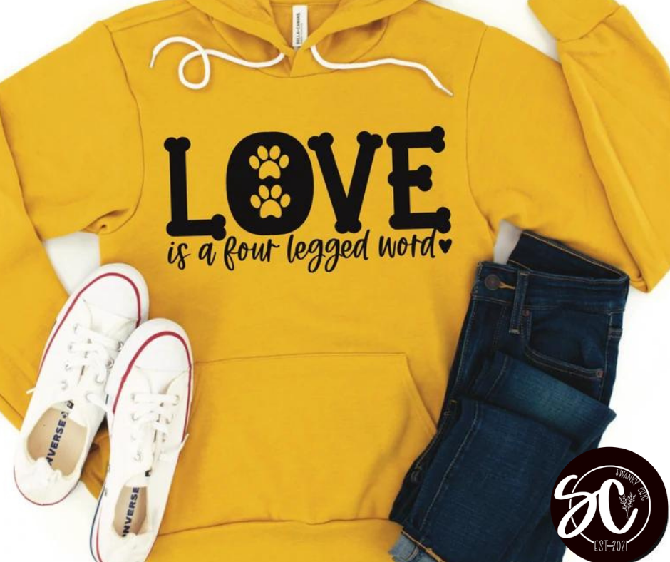 Andrea Dutz — LOVE is a four legged word: 2X, lilac, hoodie