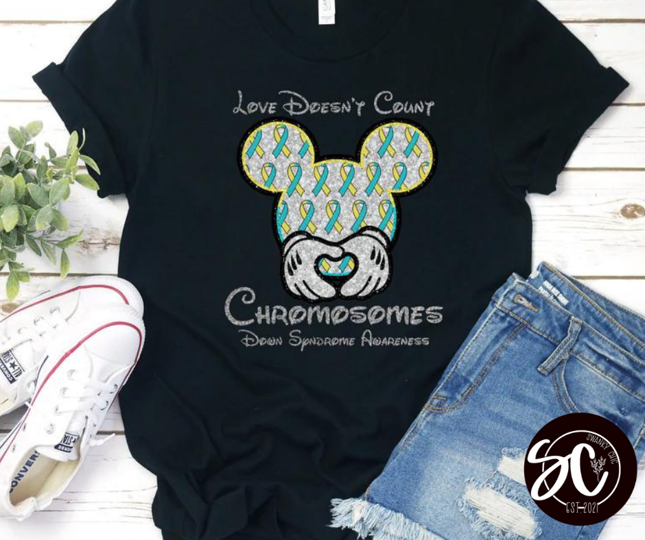 Teresa Aldrich Weesner — Love doesn’t count Chromosomes: XL, team navy, crewneck tee