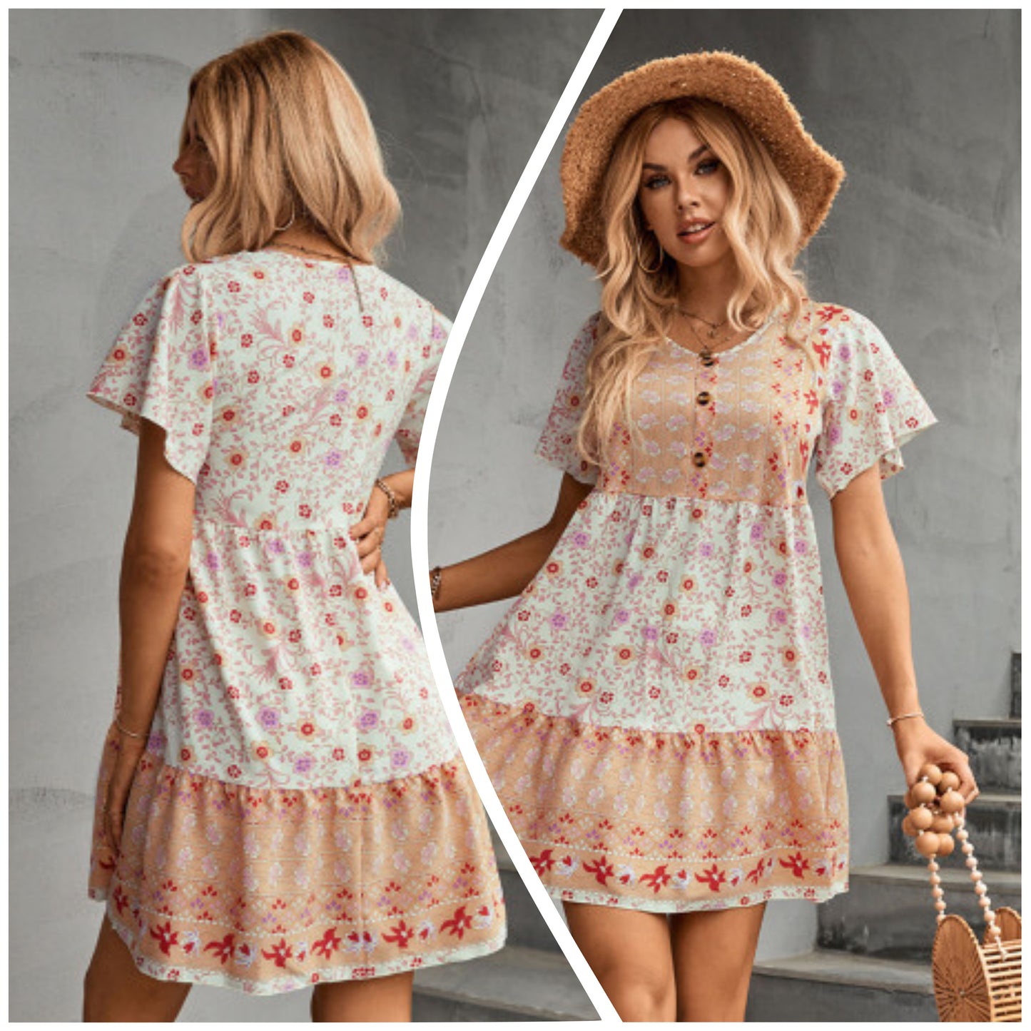 Diana Marshall — Medium, multicolor floral dress