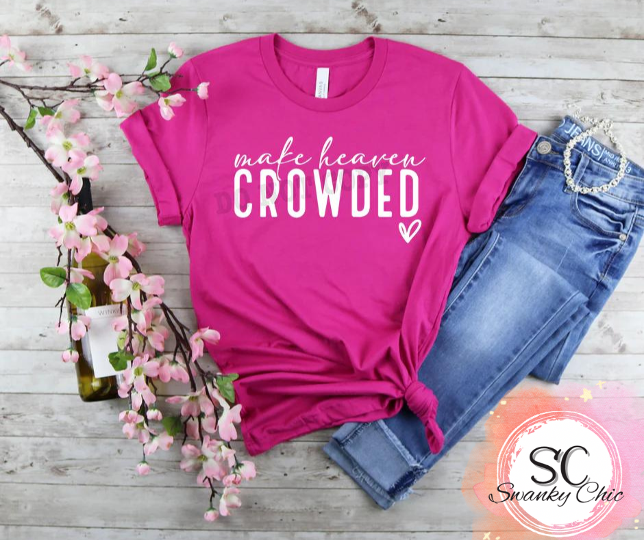 Stacie Shepler — Make heaven crowded: XL, dark grey Heather, crewneck sweatshirt