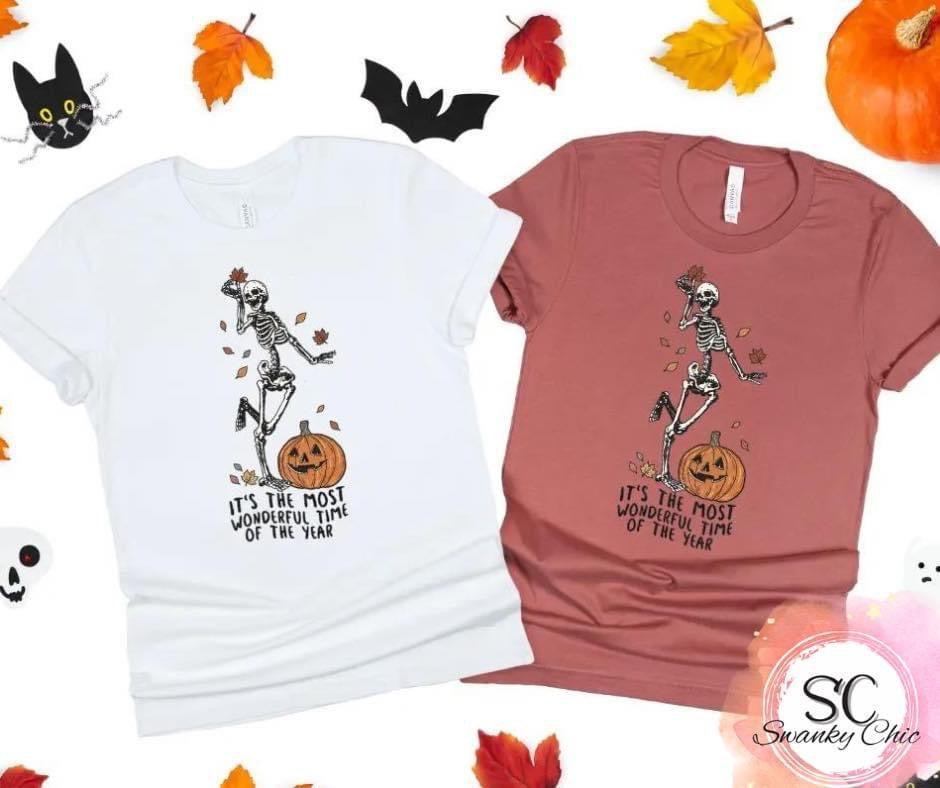 Angie Symons — The most wonderful time of the year: Large, fall color, v-neck tee