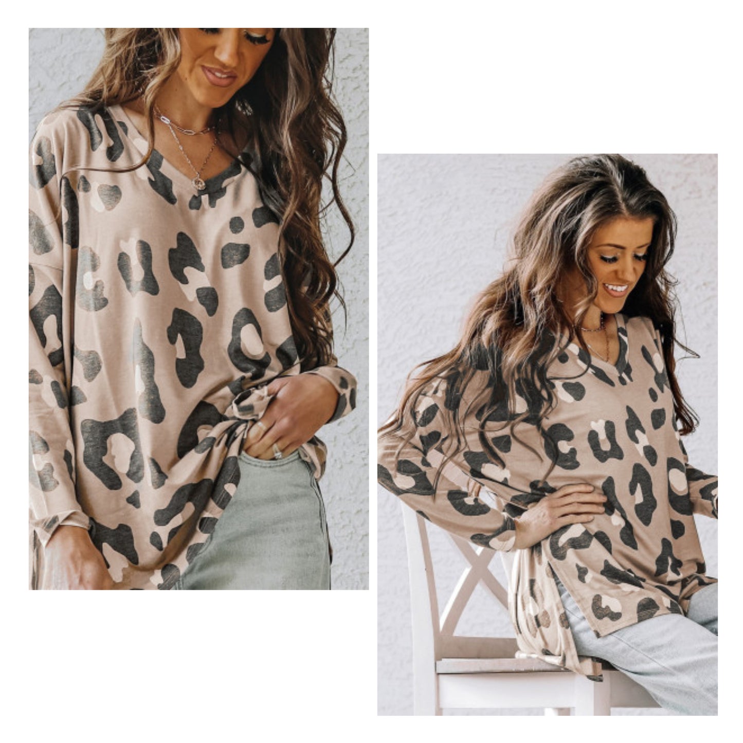 Kari Roush — Large, leopard, long sleeve