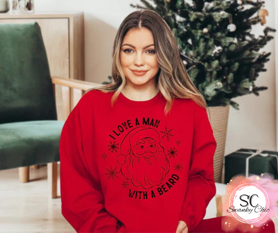 Brittany Martin — I love a man with a beard🎅🏼: 2X, red, hoodie