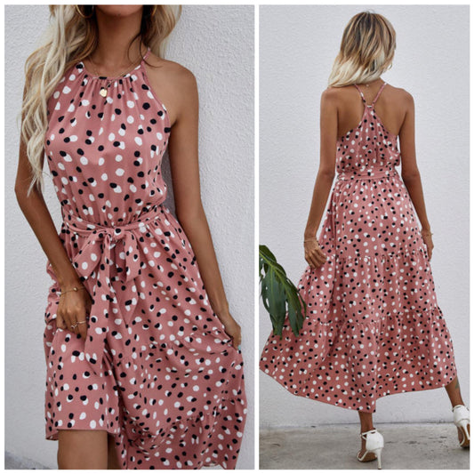 April Wheatley Boctor — XL, pink polka dot dress