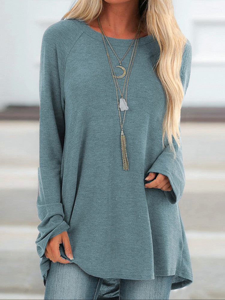 Heather Blunk — Medium, heather blue, tunic top