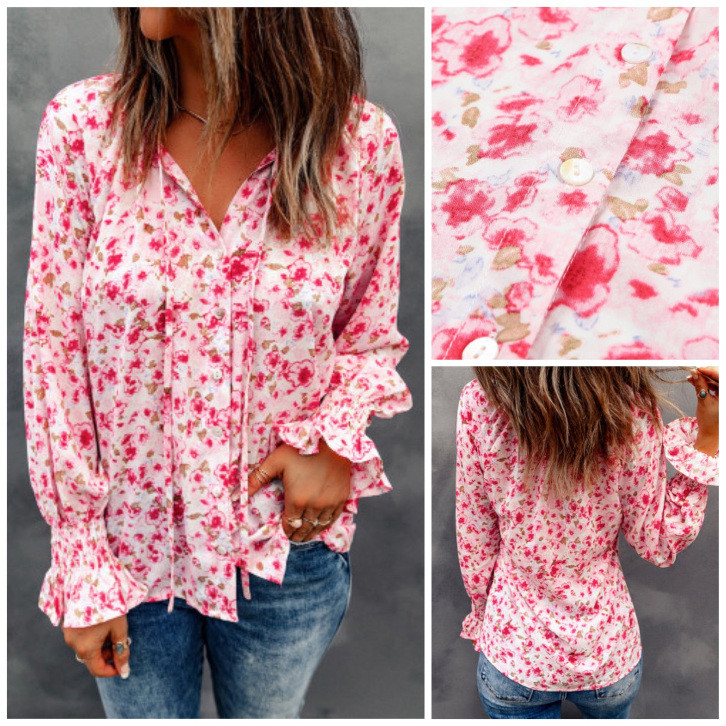 Julia Piercey Hanson — Medium, floral blouse