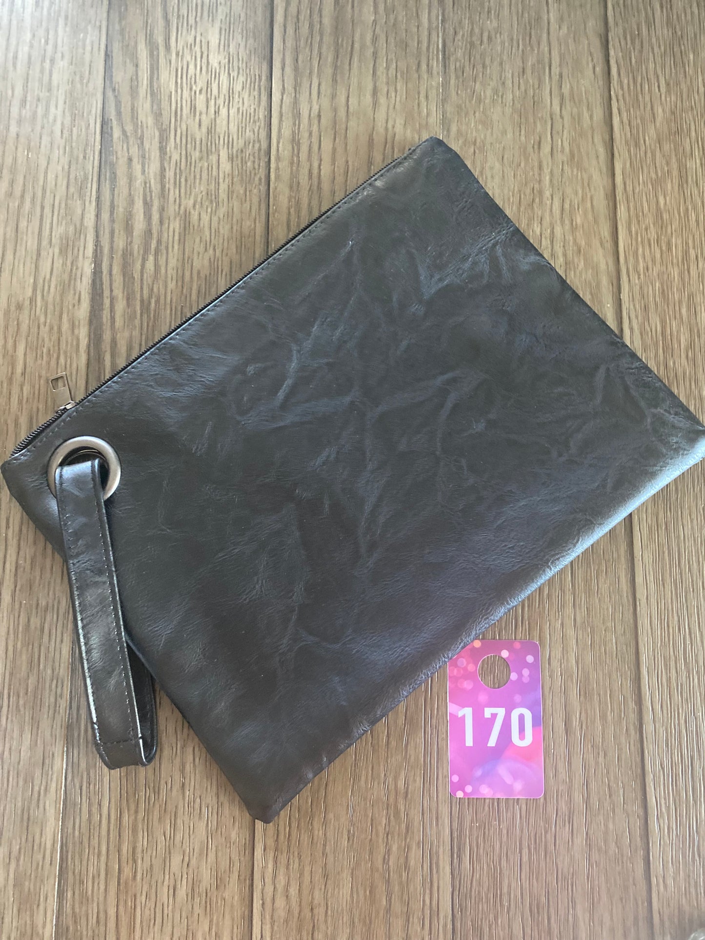 Jessica Webb — black, wristlet bag