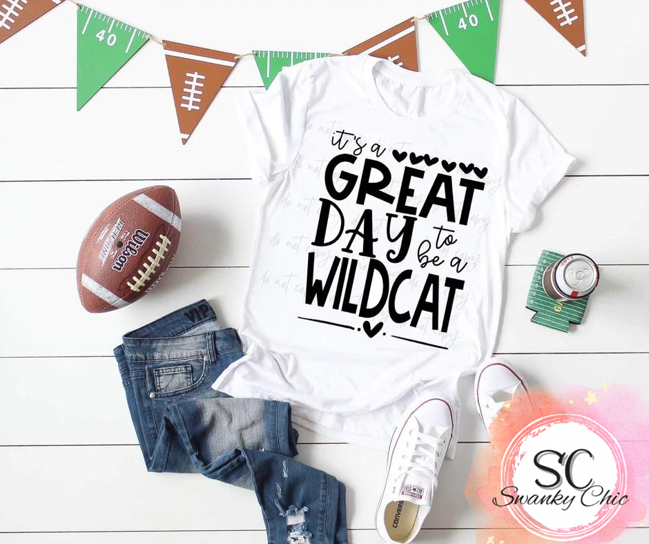 Hayley Jo Lattarulo — Great day to be a wildcat: Small, white, crewneck tee