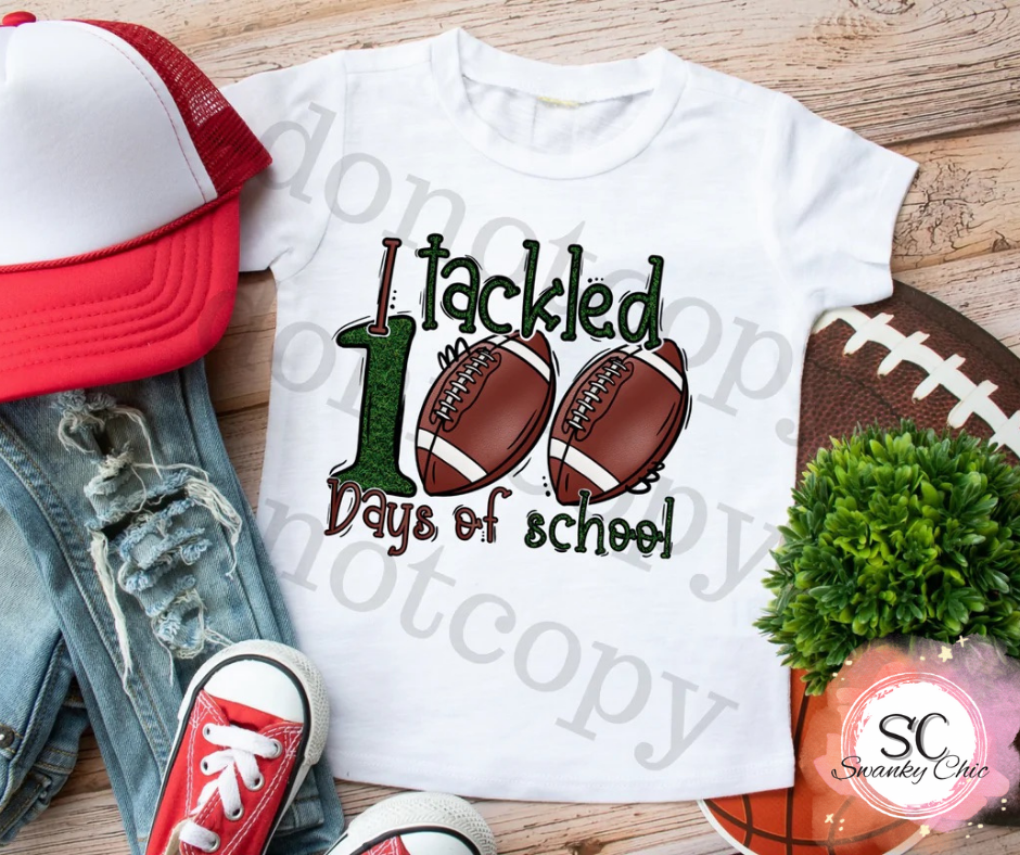 Candi Taylor-Hill — I tackled 100 days of school: Youth Small, crewneck tee