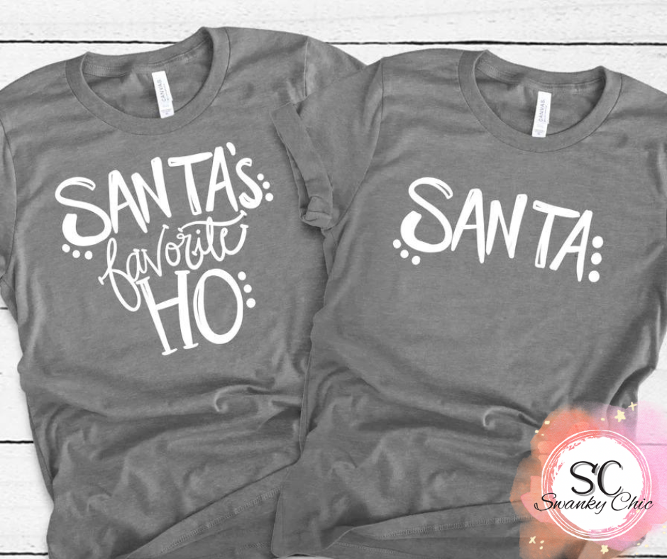 Kristen Lynne — Santa’s Favorite HO: 2X, charcoal 340, crewneck sweatshirt