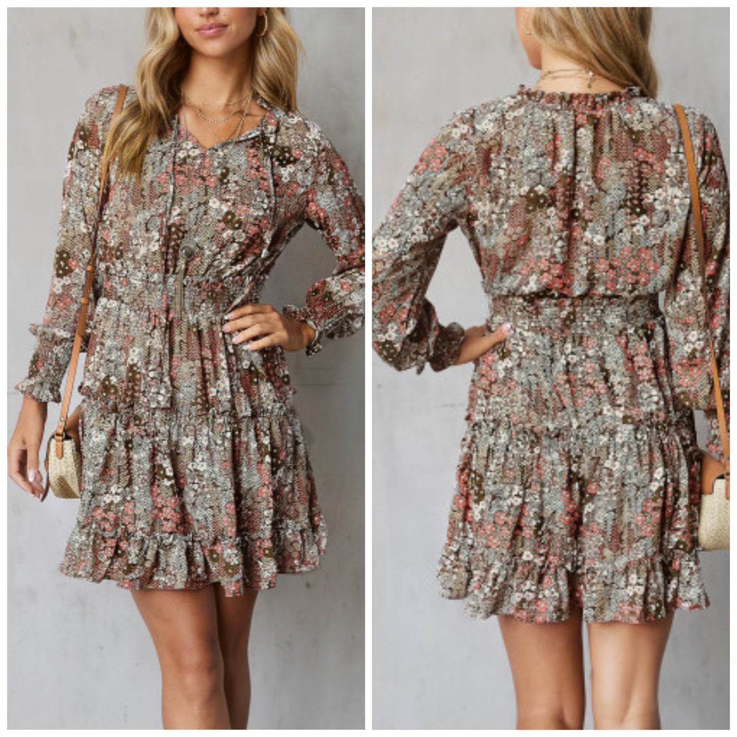 Candi Taylor-Hill — Small, Boho floral smocked dress