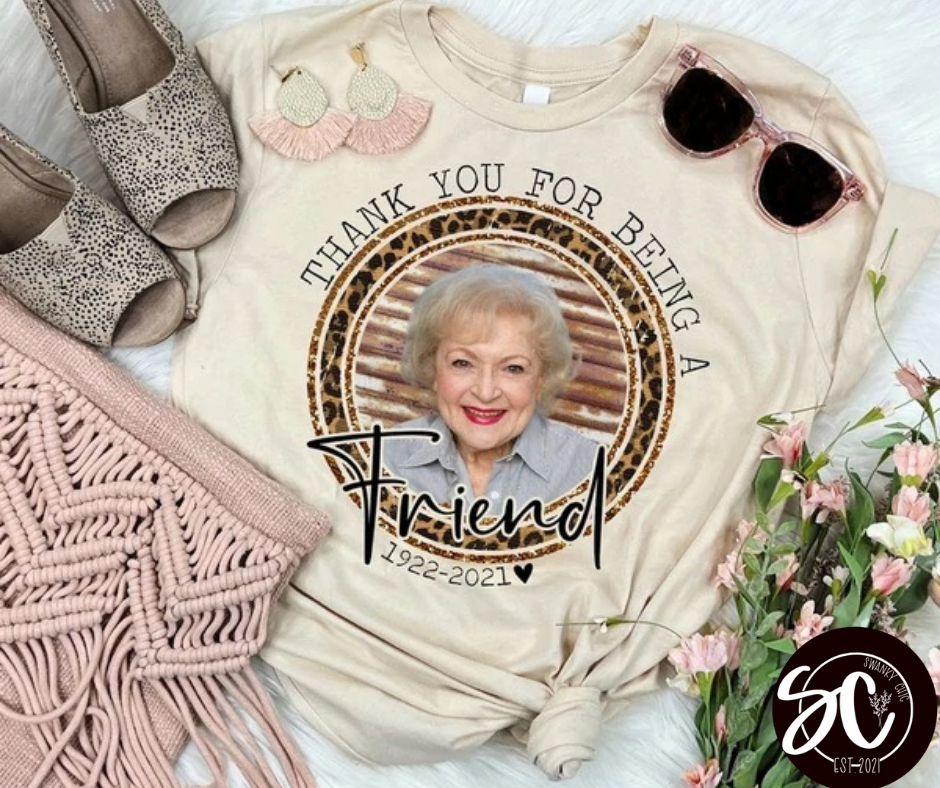 Angi Symons — Betty White: Large, bright, v-neck