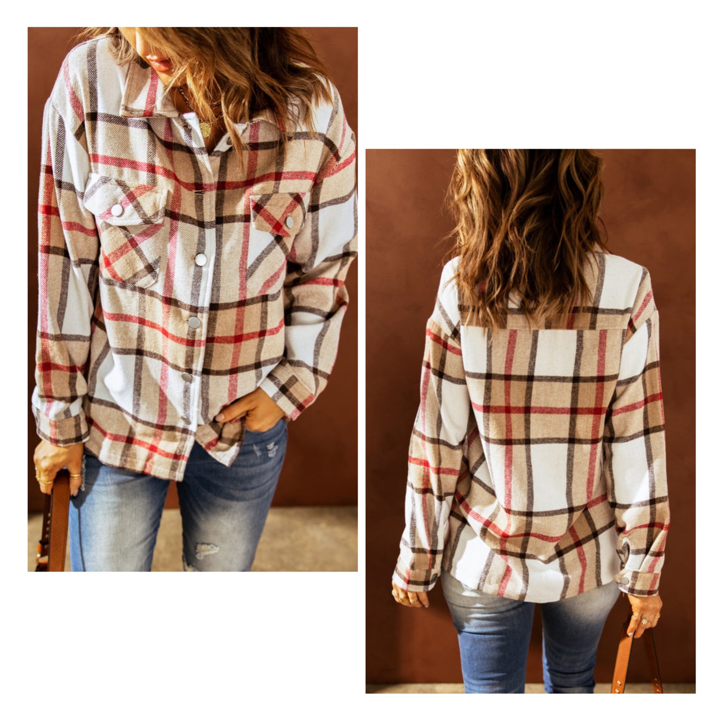 Lori Ann — Small, plaid shacket