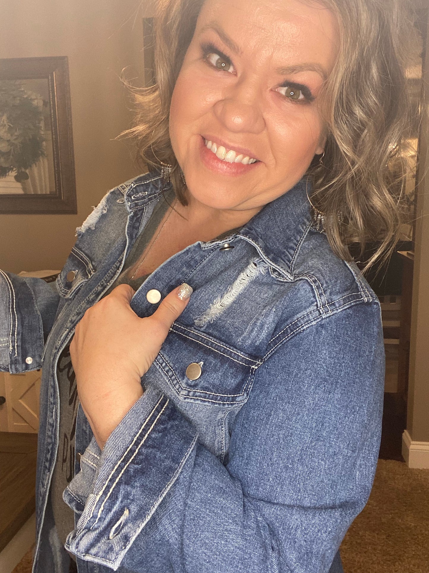 Sarah Gabbard — Large, denim jacket